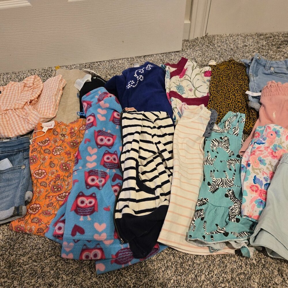 Lot of 16 Piece Girl's Size 4T Clothes Crewcuts, Tommy Bahama, Polo, Hanna